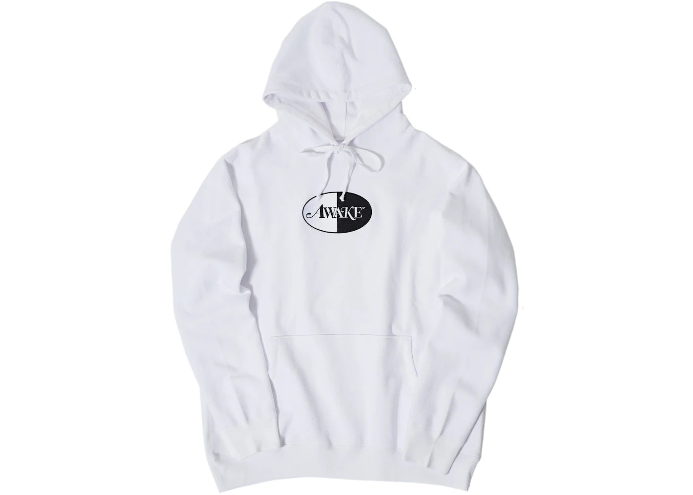 Awake Embroidered Split Logo Patch Hoodie White
