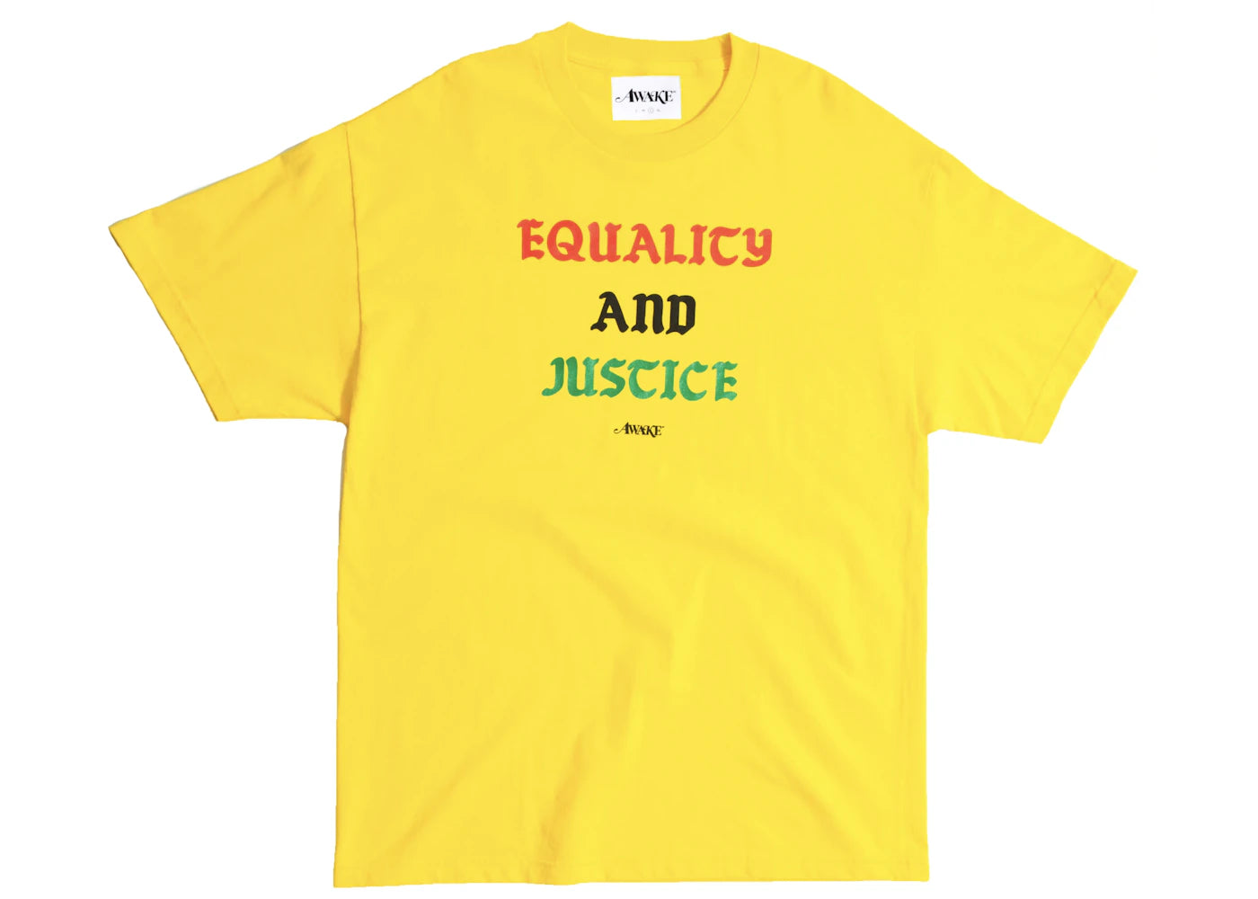 Awake Equality and Justice Tee Yellow