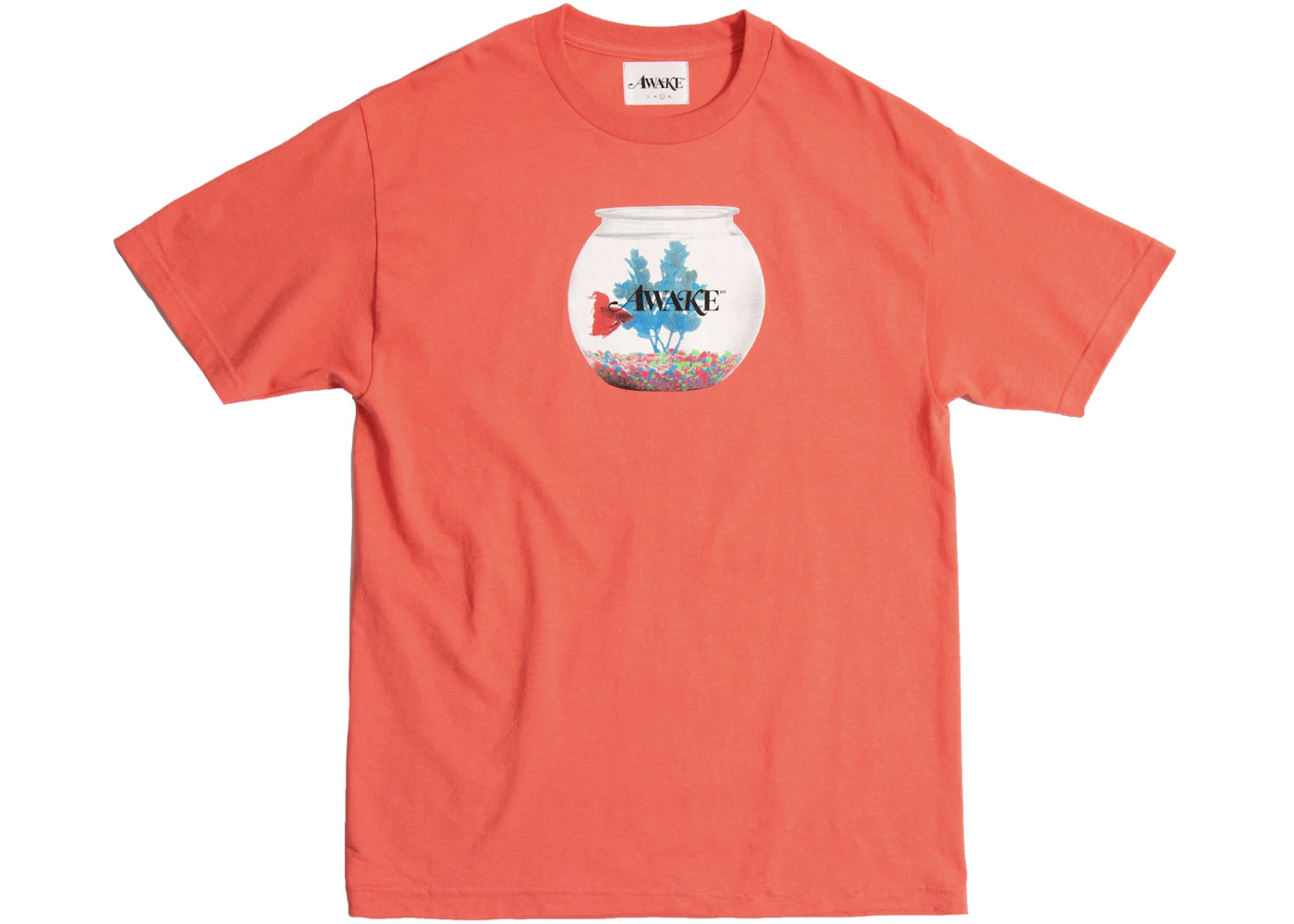 Awake Fish Bowl Tee Coral