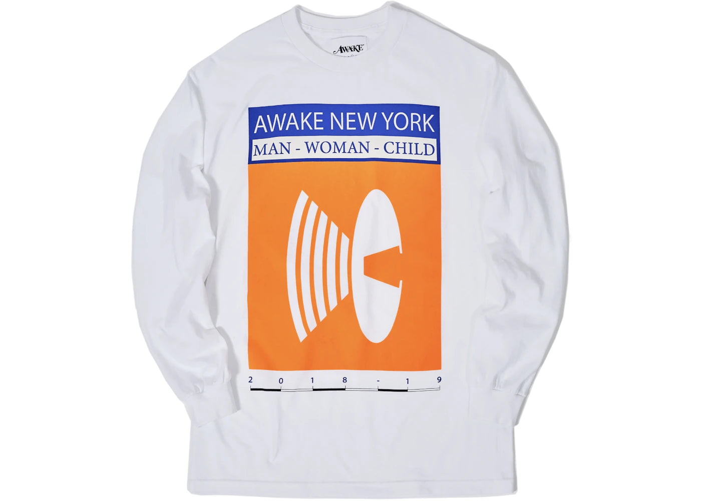 Awake Man Woman Child L/S Tee White