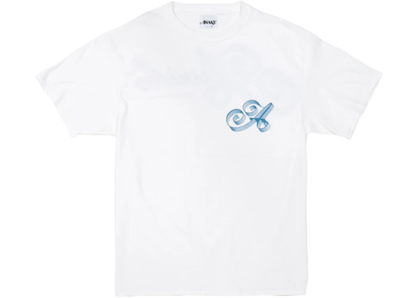 Awake Ribbon Script Logo Tee White