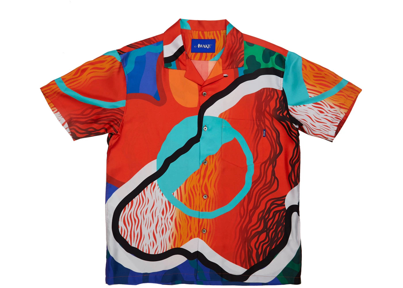 Awake x Sam Friedman Silk Camp Shirt Print