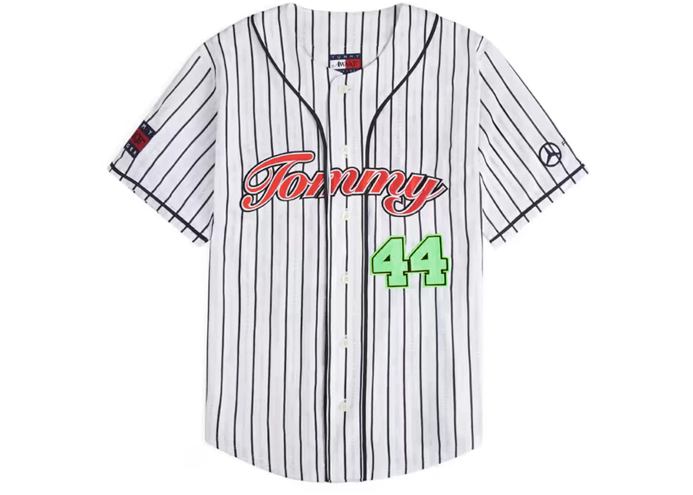 Awake x Tommy x Mercedes-AMG F1 Lewis Baseball Jersey White