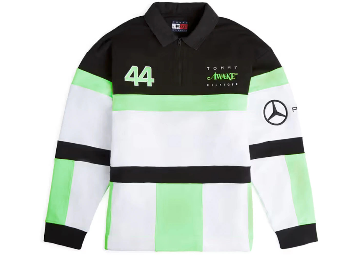 Awake x Tommy x Mercedes-AMG F1 Rugby Shirt Black/Neon