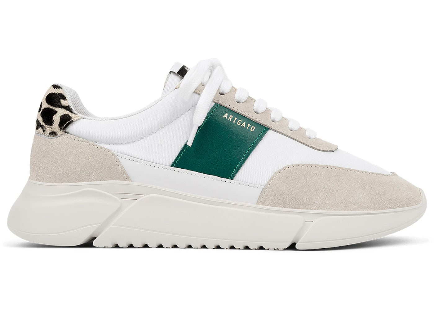 Axel Arigato Genesis Vintage Runner White Kale Green Leopard Print (Women's)