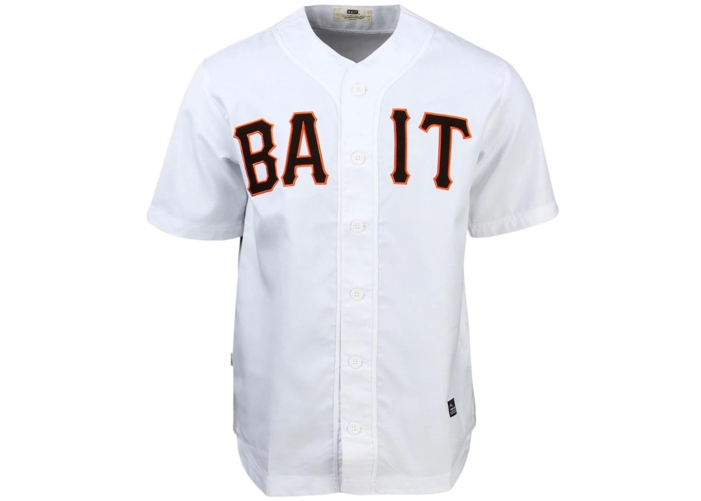 BAIT Sluggers Baseball Jersey White/Black/Orange
