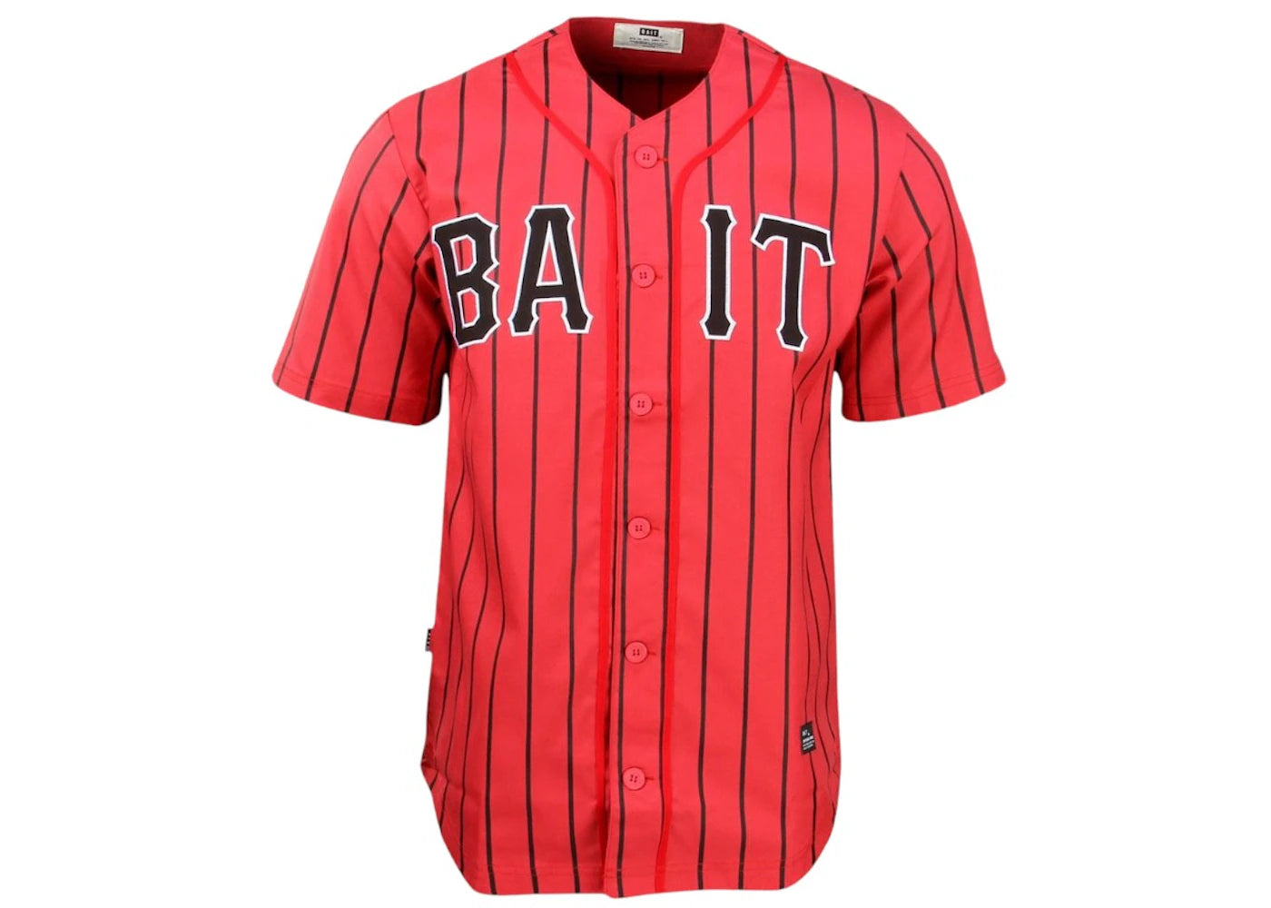 BAIT Sluggers Pinstripe Baseball Jersey Red/Black