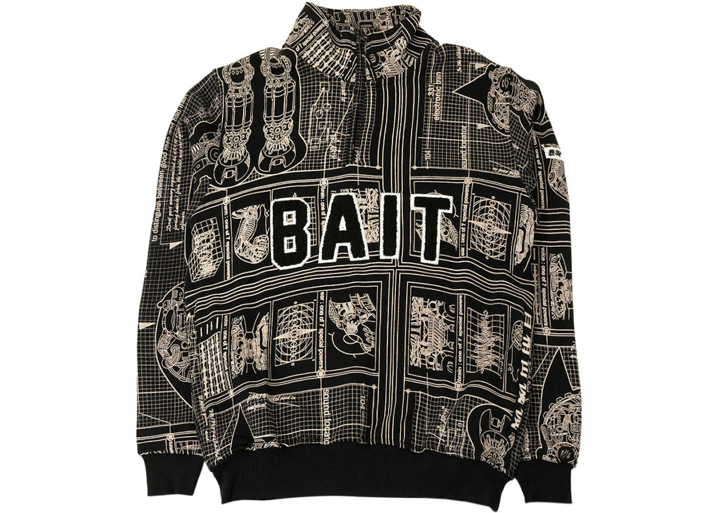 BAIT x Astro Boy Schematics Hoodie Black