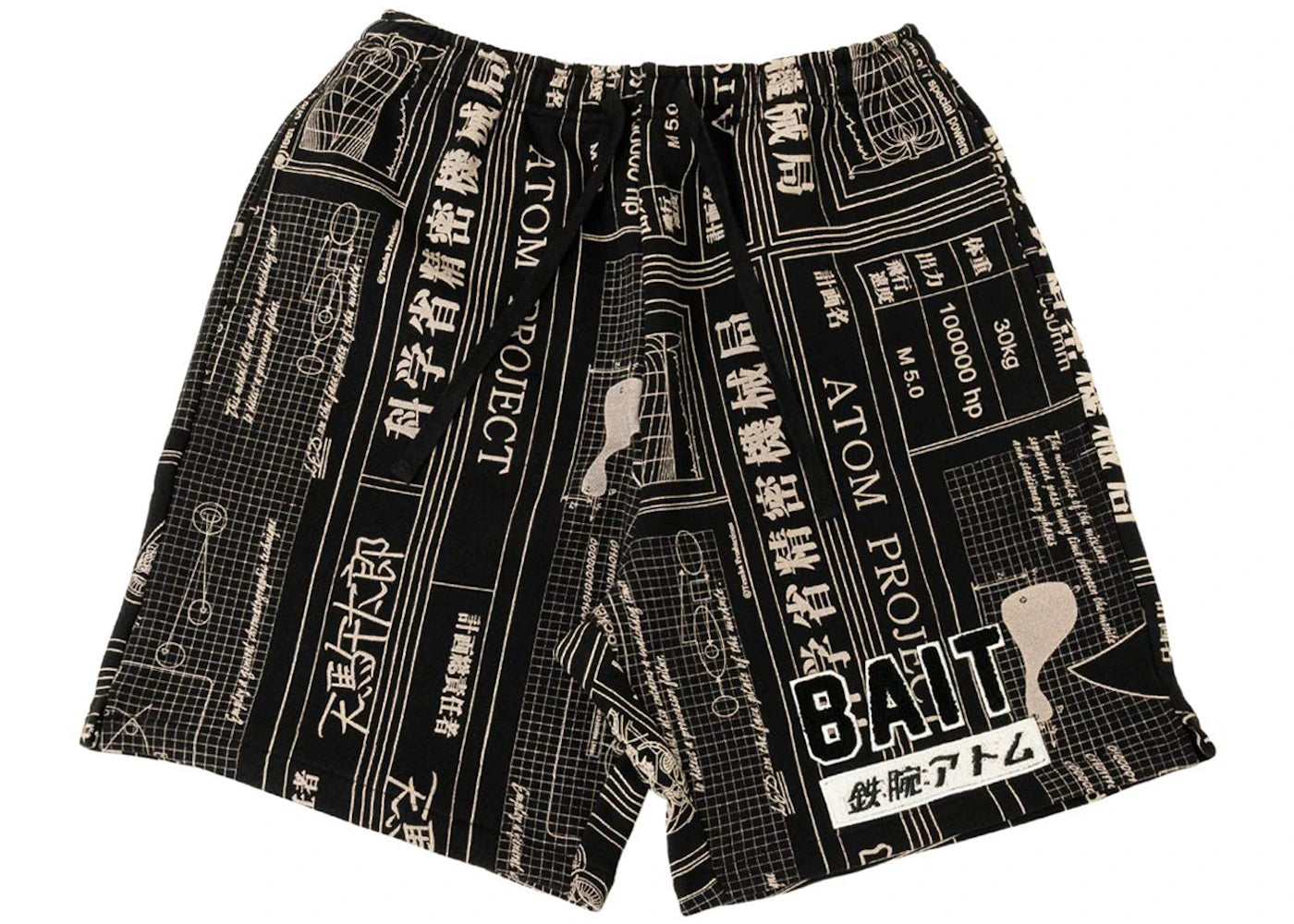 BAIT x Astro Boy Schematics Sweat Shorts Black