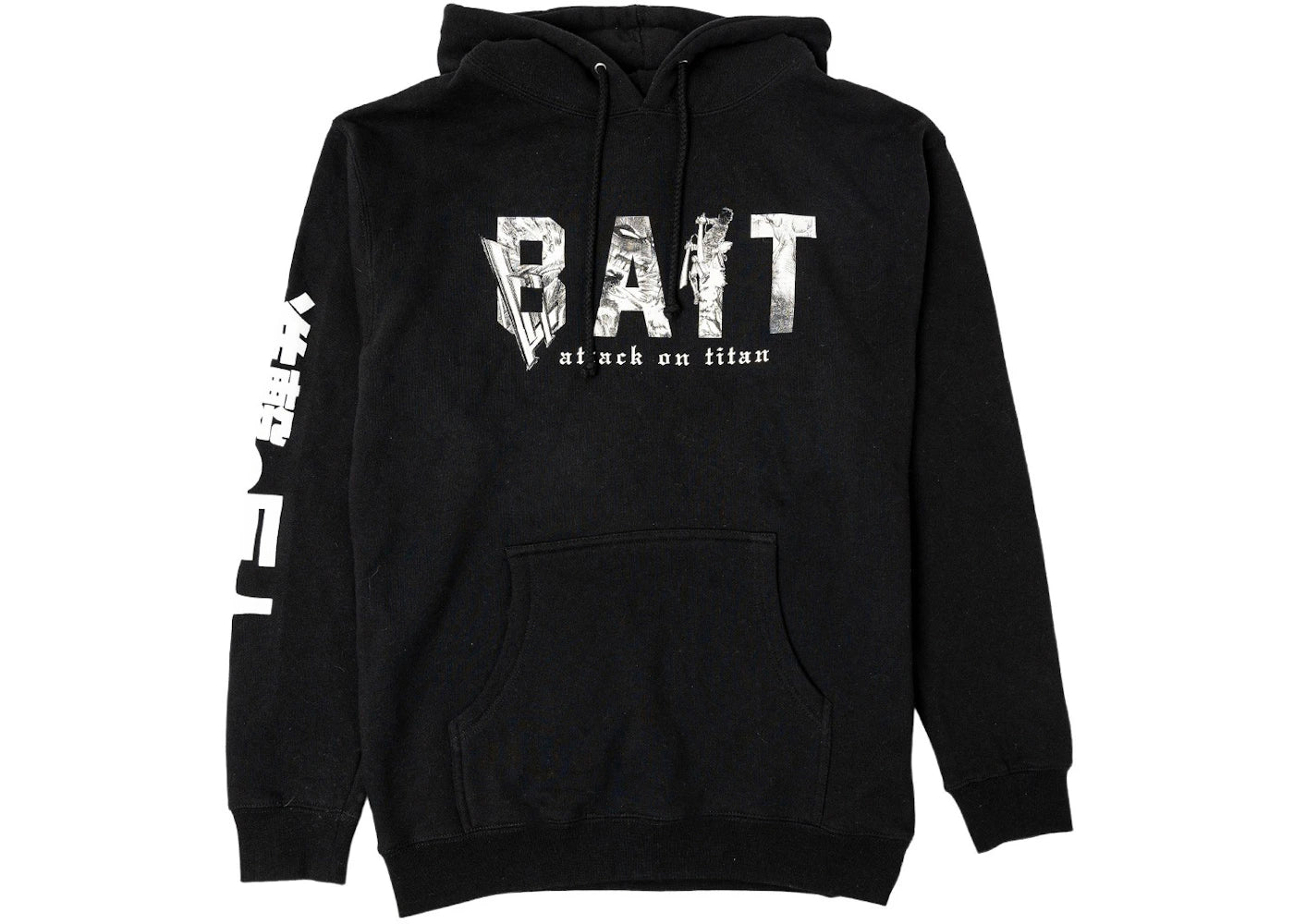 BAIT x Attack On Titan Logo Hoodie Black