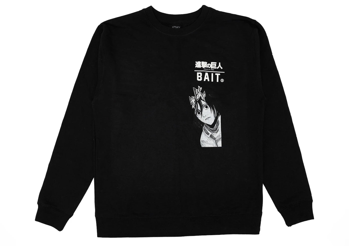 BAIT x Attack On Titan Mikasa Crewneck Sweater Black