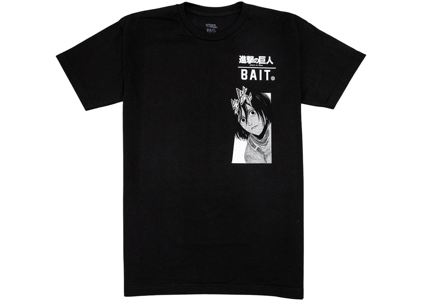 BAIT x Attack On Titan Mikasa Tee Black