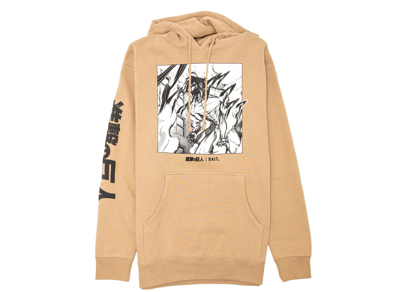 BAIT x Attack On Titan The Roar Hoodie Sand