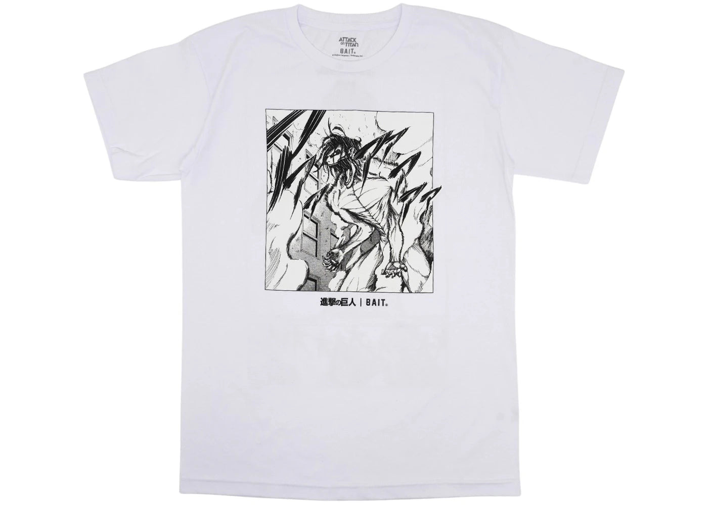 BAIT x Attack On Titan The Roar Tee White
