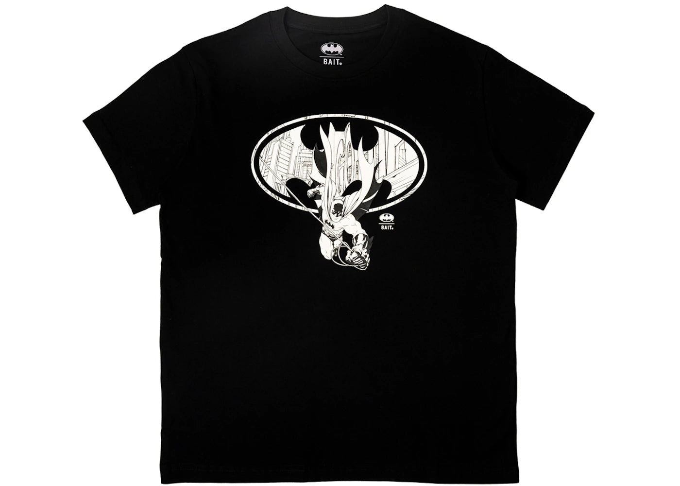 BAIT x Batman Bat Logo Glow In The Dark Tee Black