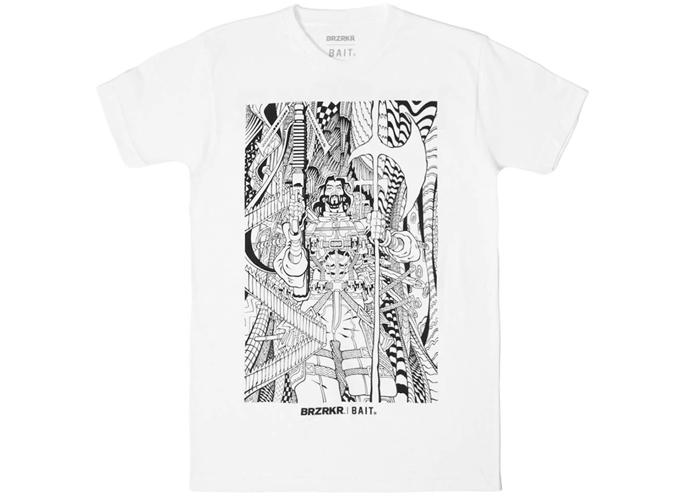 BAIT x Brzrkr #1 Tradd Moore Cover Black And White Tee White