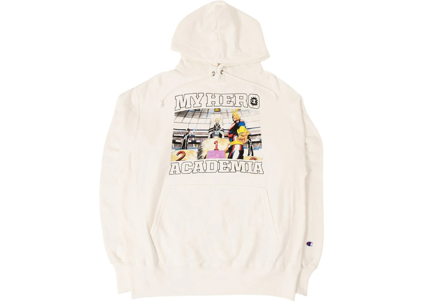 BAIT x Champion x My Hero Acadamia Men Award Scene Reverse Weave Hoodie White