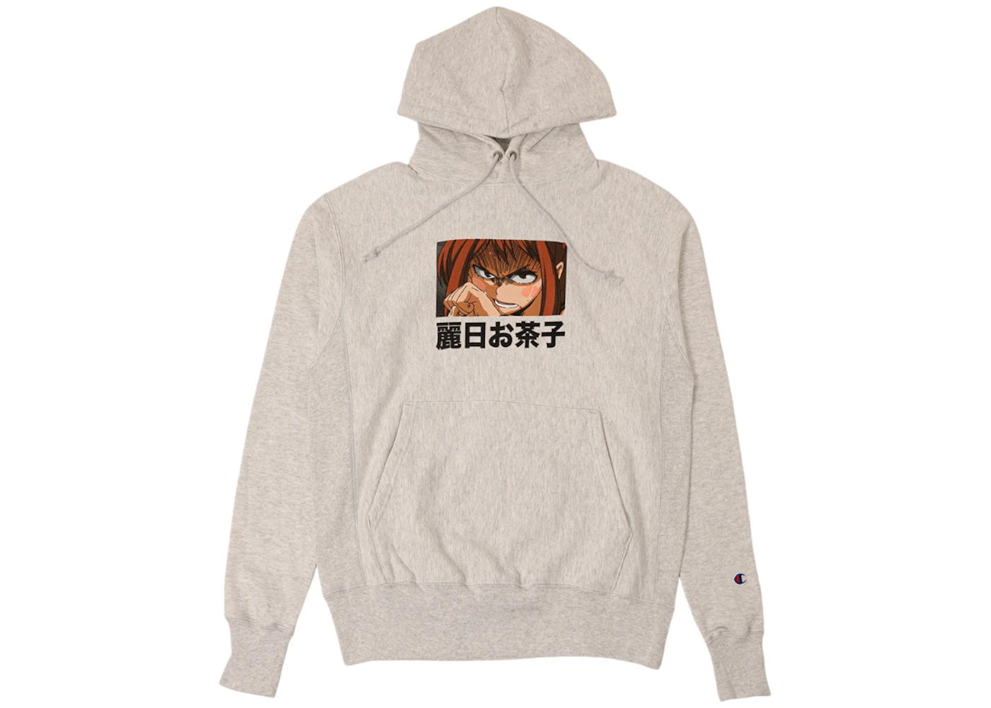 BAIT x Champion x My Hero Acadamia Men Uraraka Reverse Weave Sweater Gray