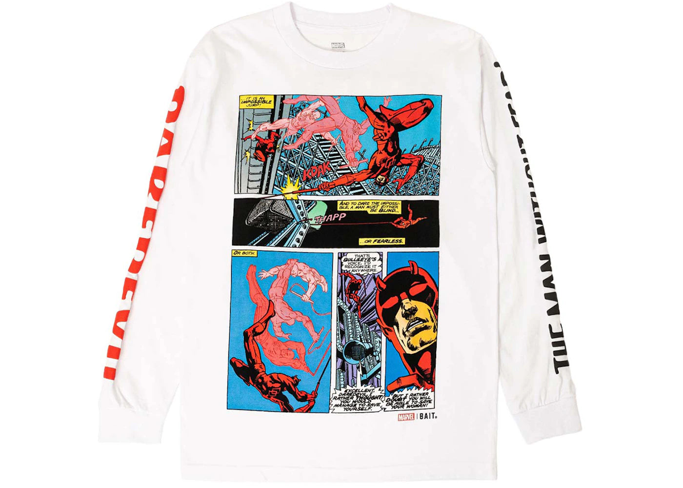 BAIT x Daredevil Comic Long Sleeve Tee White