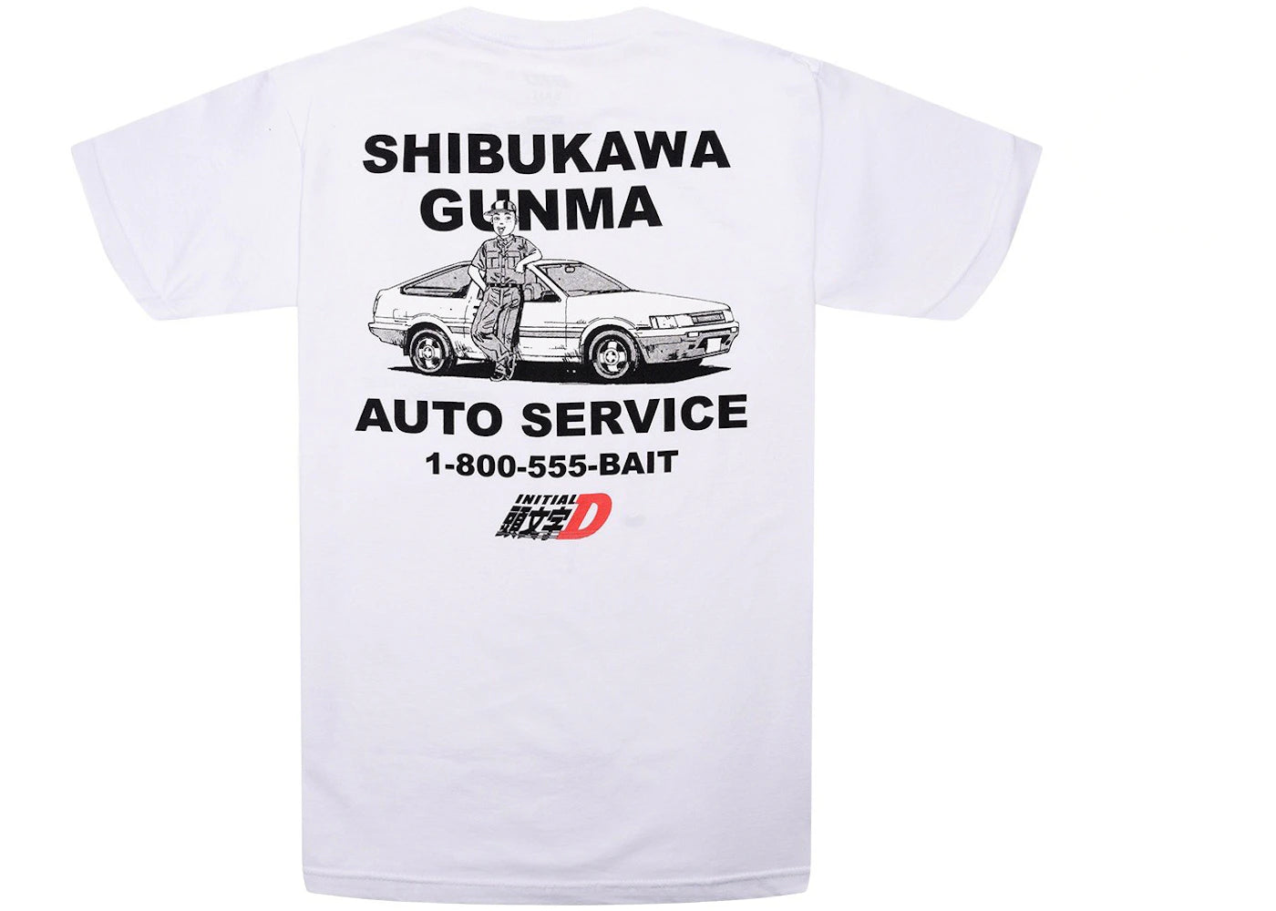 BAIT x Initial D Auto Service Tee White