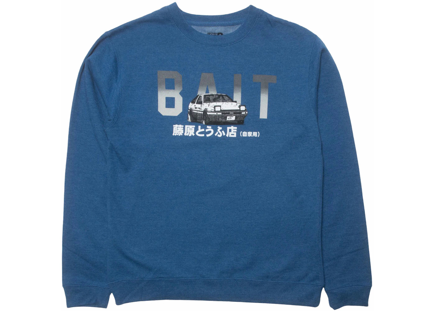 BAIT x Initial D Bait Logo Design Crewneck Blue