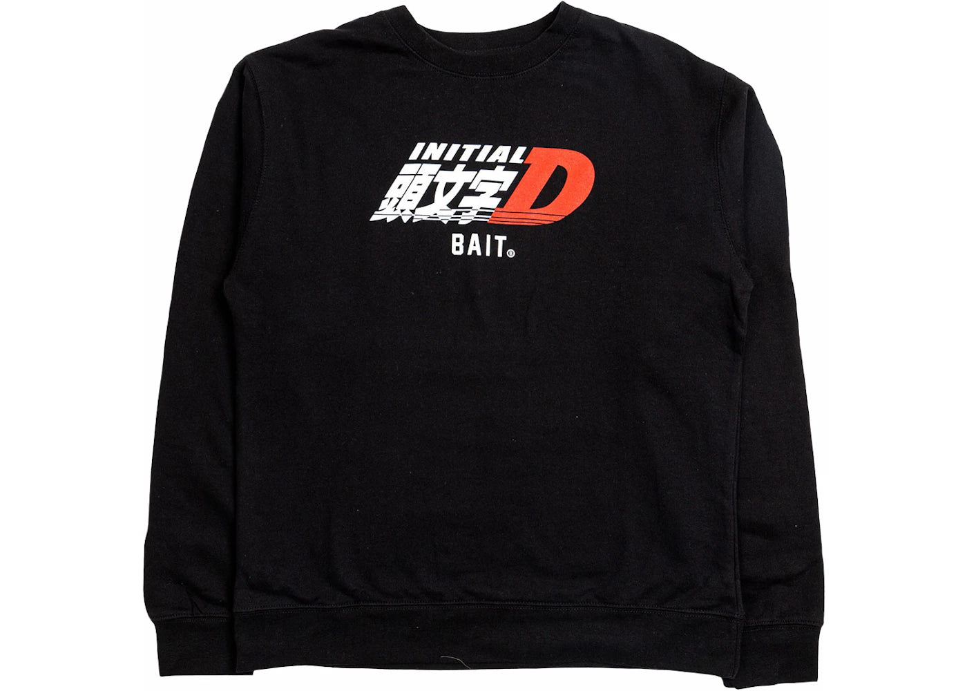 BAIT x Initial D Logos Crewneck Sweater Black
