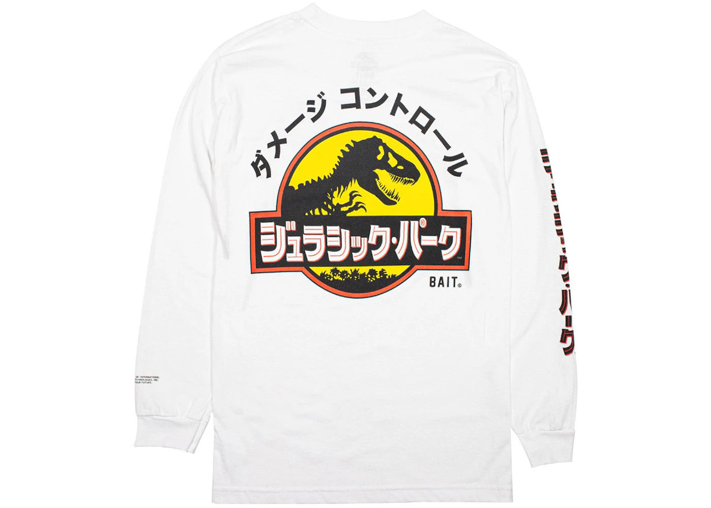 BAIT x Jurassic Park Damage Control L/S Tee White