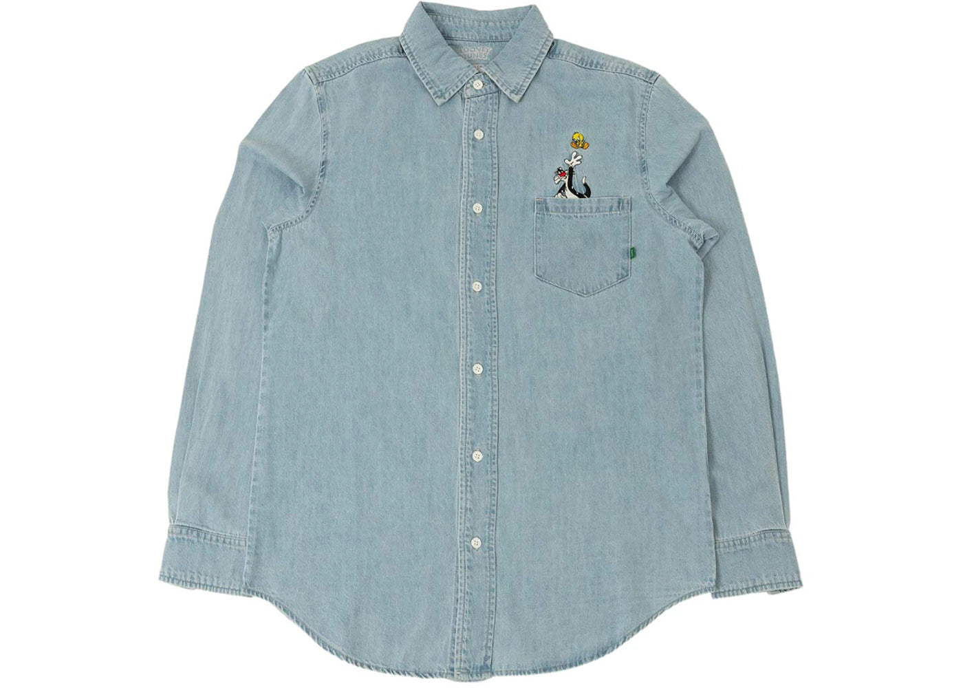 BAIT x Looney Tunes Denim Embroidery Shirt Blue