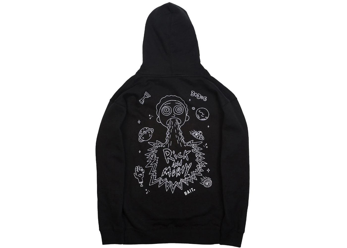 BAIT x Rick And Morty Barf Hoodie Black