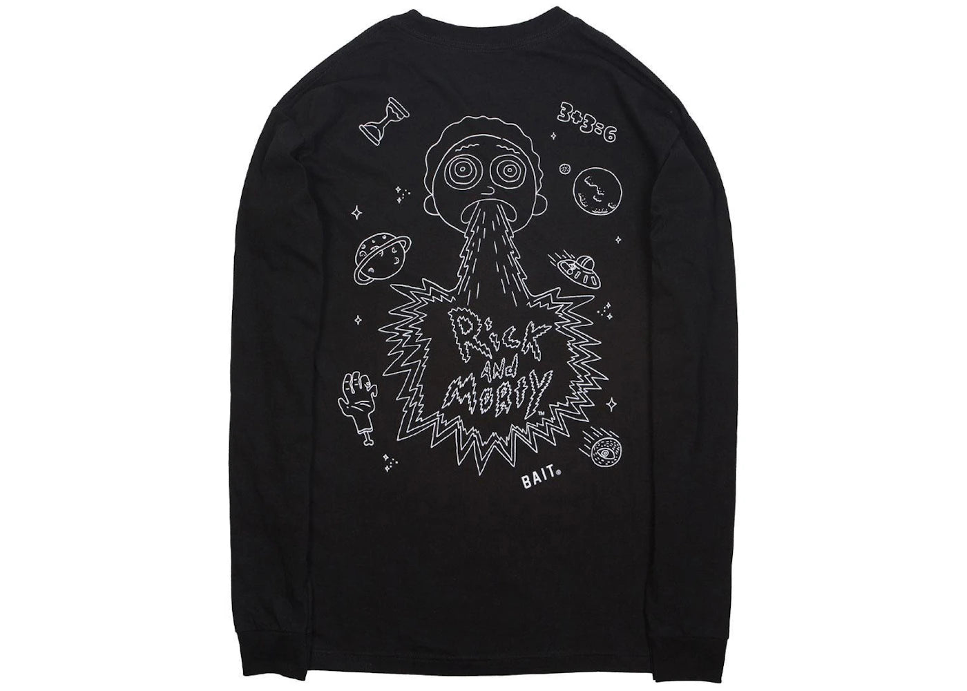 BAIT x Rick And Morty Barf Long Sleeve Tee Black