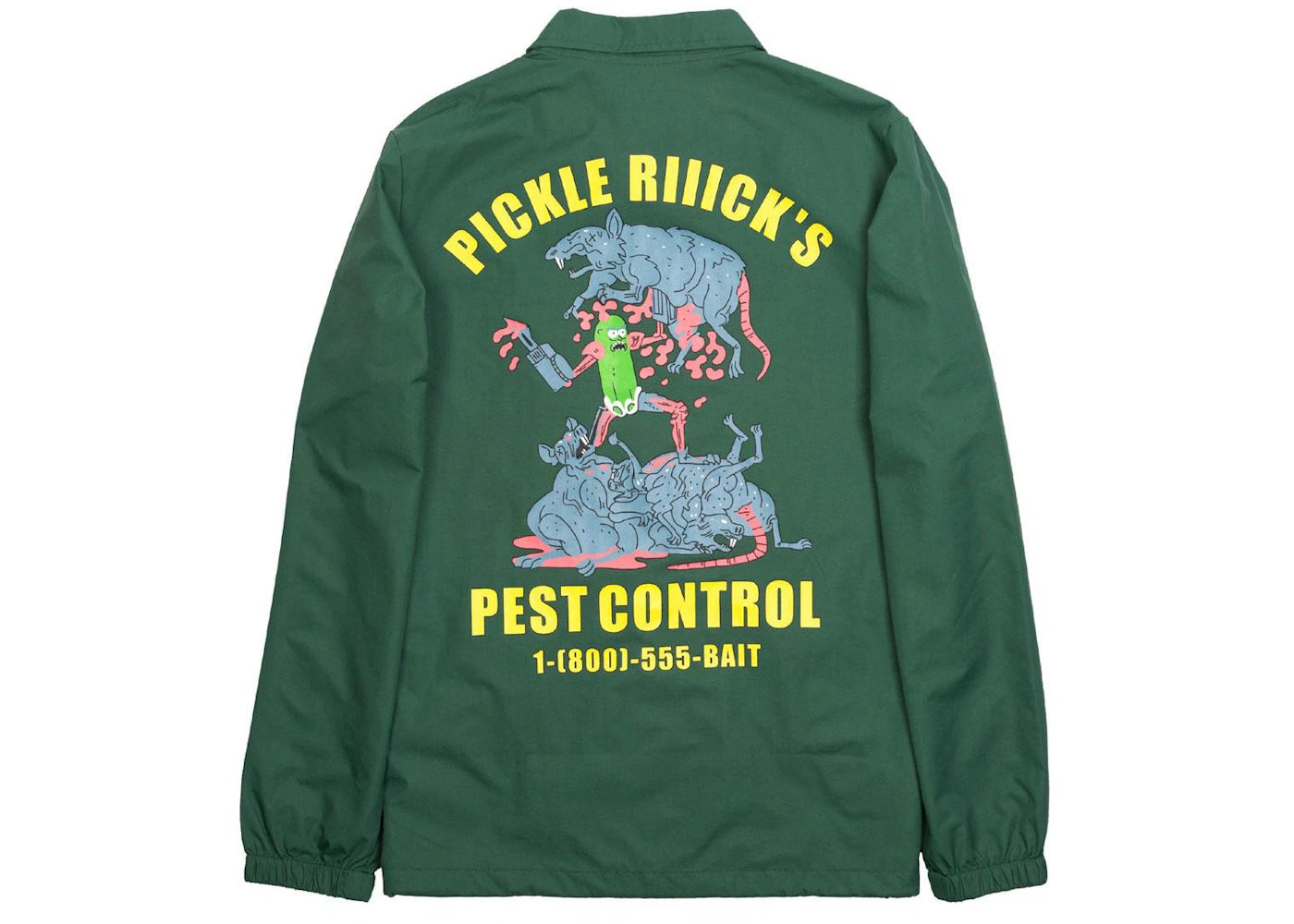 BAIT x Rick And Morty Pickle Rick Coaches Jacket Green/Forest