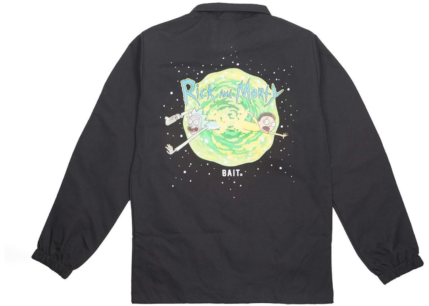 BAIT x Rick And Morty Portal Coaches Jacket Black