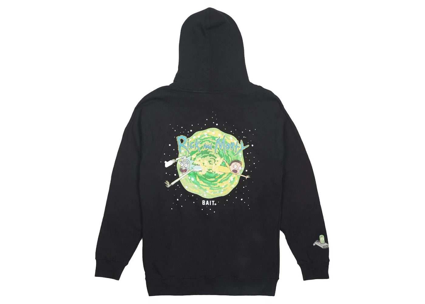 BAIT x Rick And Morty Portal Hoodie Black