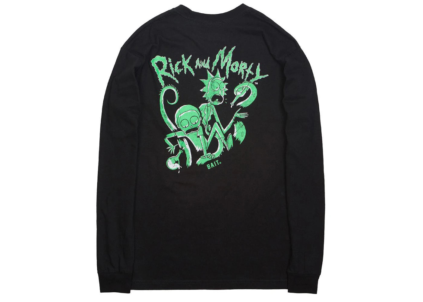 BAIT x Rick And Morty Tentacles Glow In The Dark Long Sleeve Tee Black