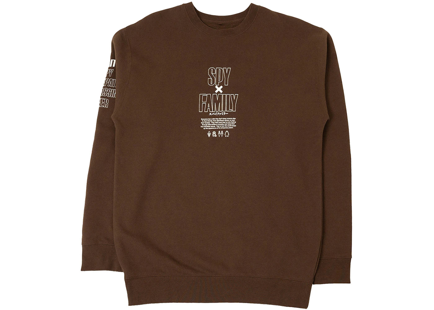 BAIT x Spy x Family Crewneck Sweatshirt Brown