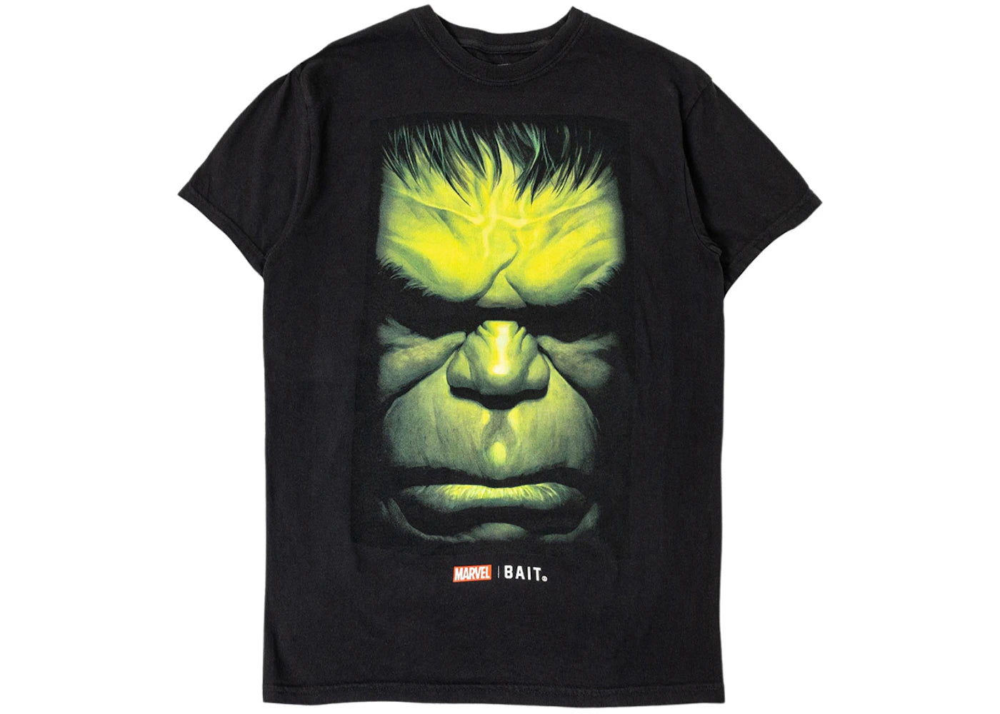 BAIT x The Hulk Face Portrait Tee Black