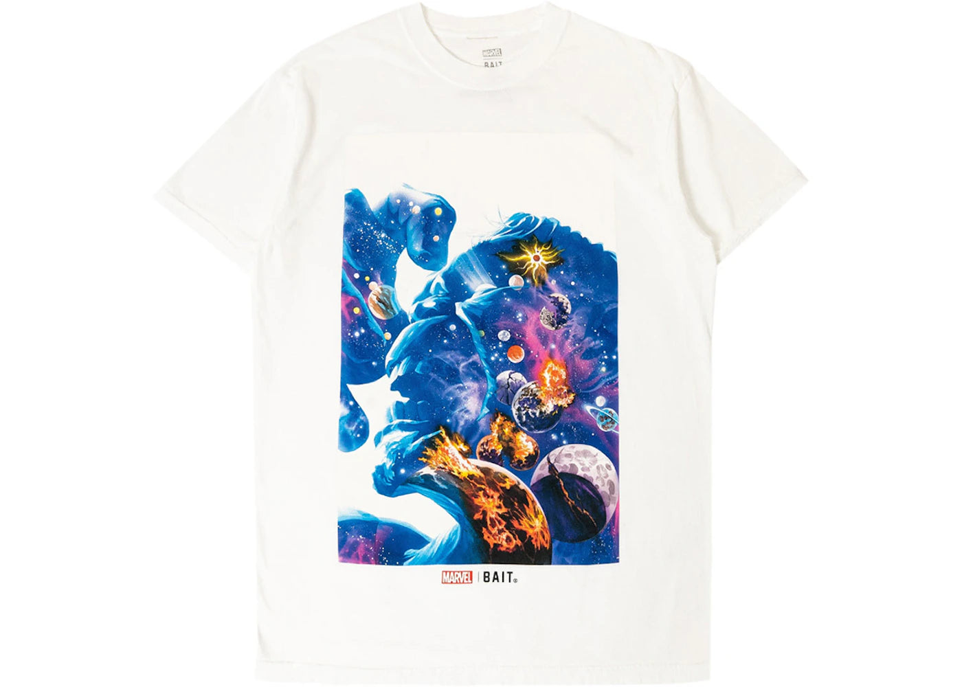 BAIT x The Hulk Space Face Tee White