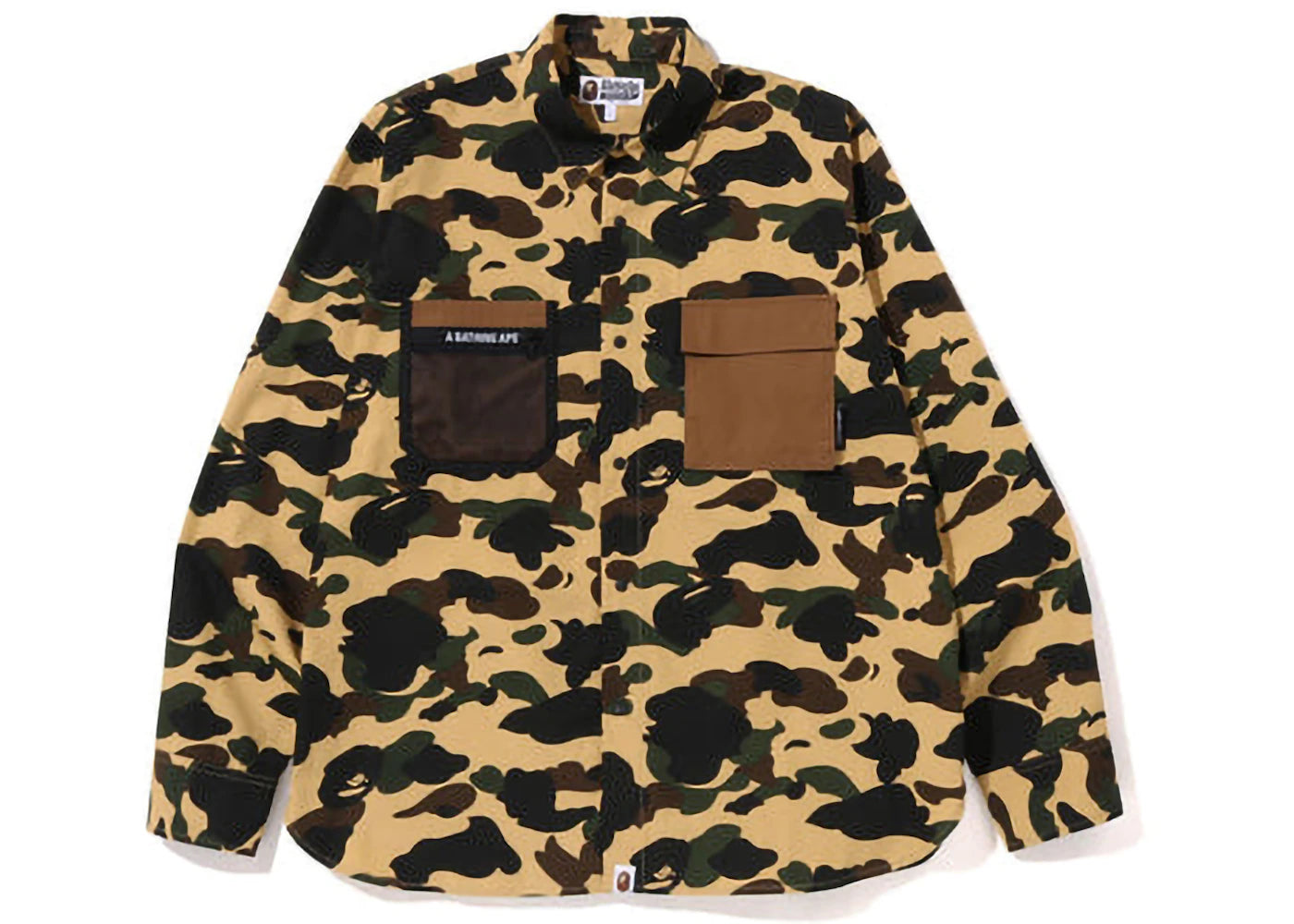 BAPE 1St Camo Outdoor Detail Pocket Relaxed Fit Shirt Yellow