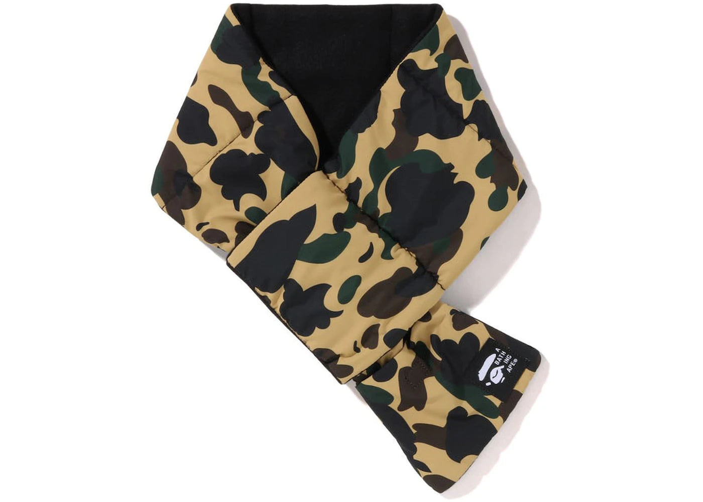 BAPE 1St Camo Pocket Fleece Scarf Yellow