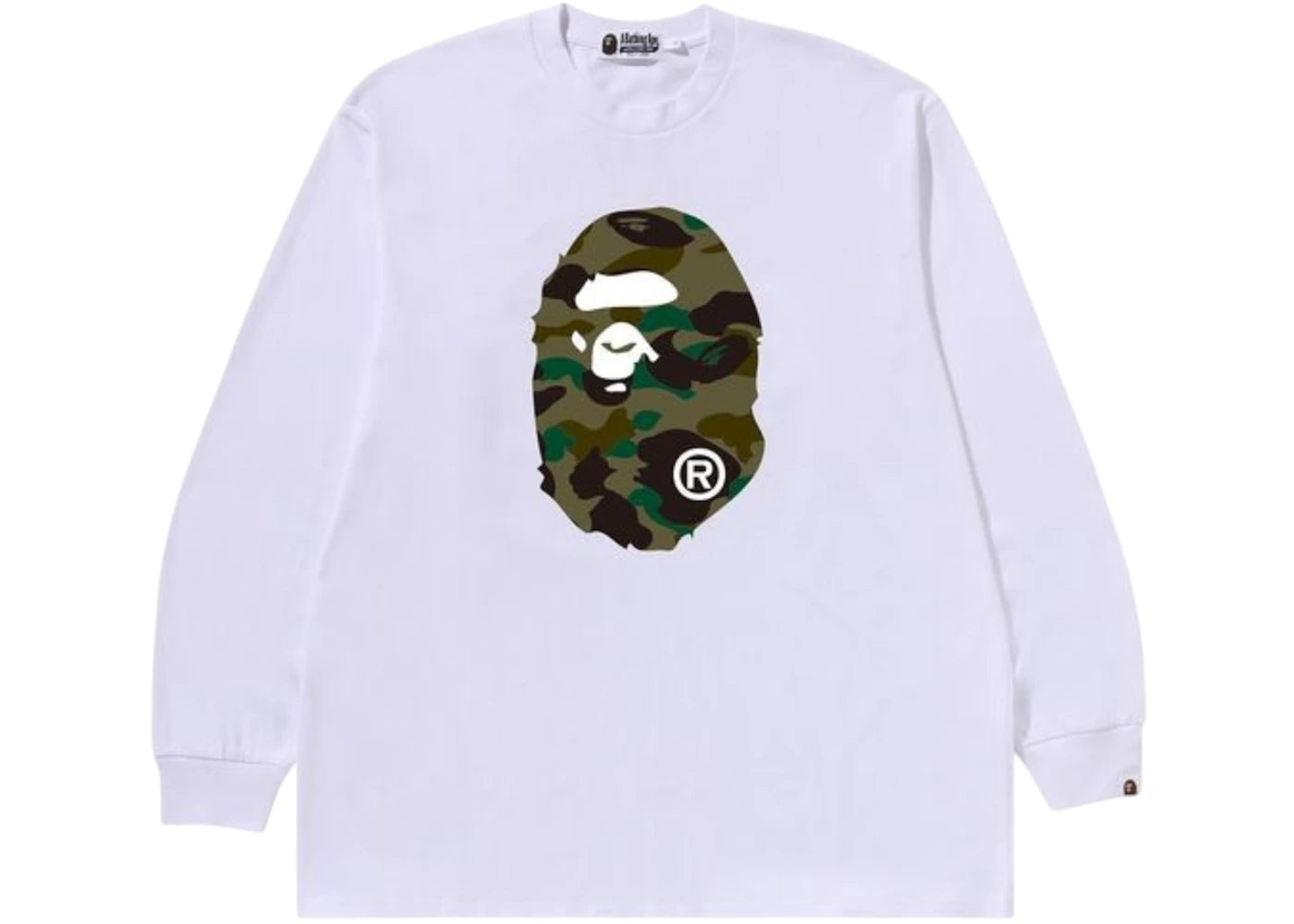 BAPE 1st Camo Ape Head Relaxed Fit L/S Tee White