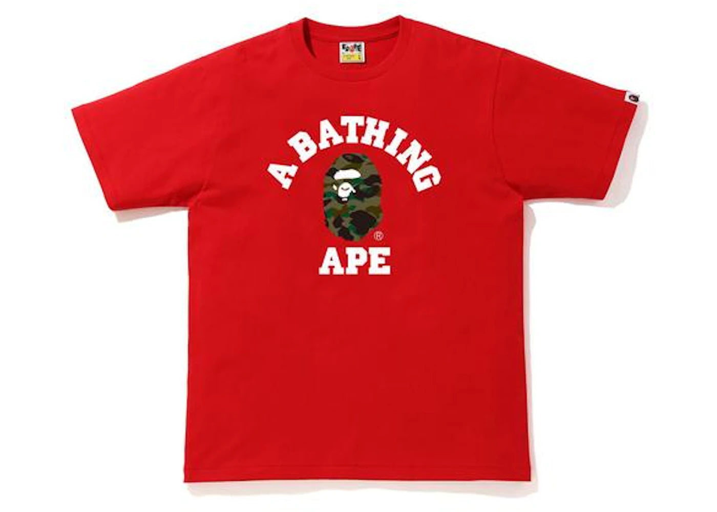 BAPE 1st Camo College T-Shirt (SS20) Red/Green