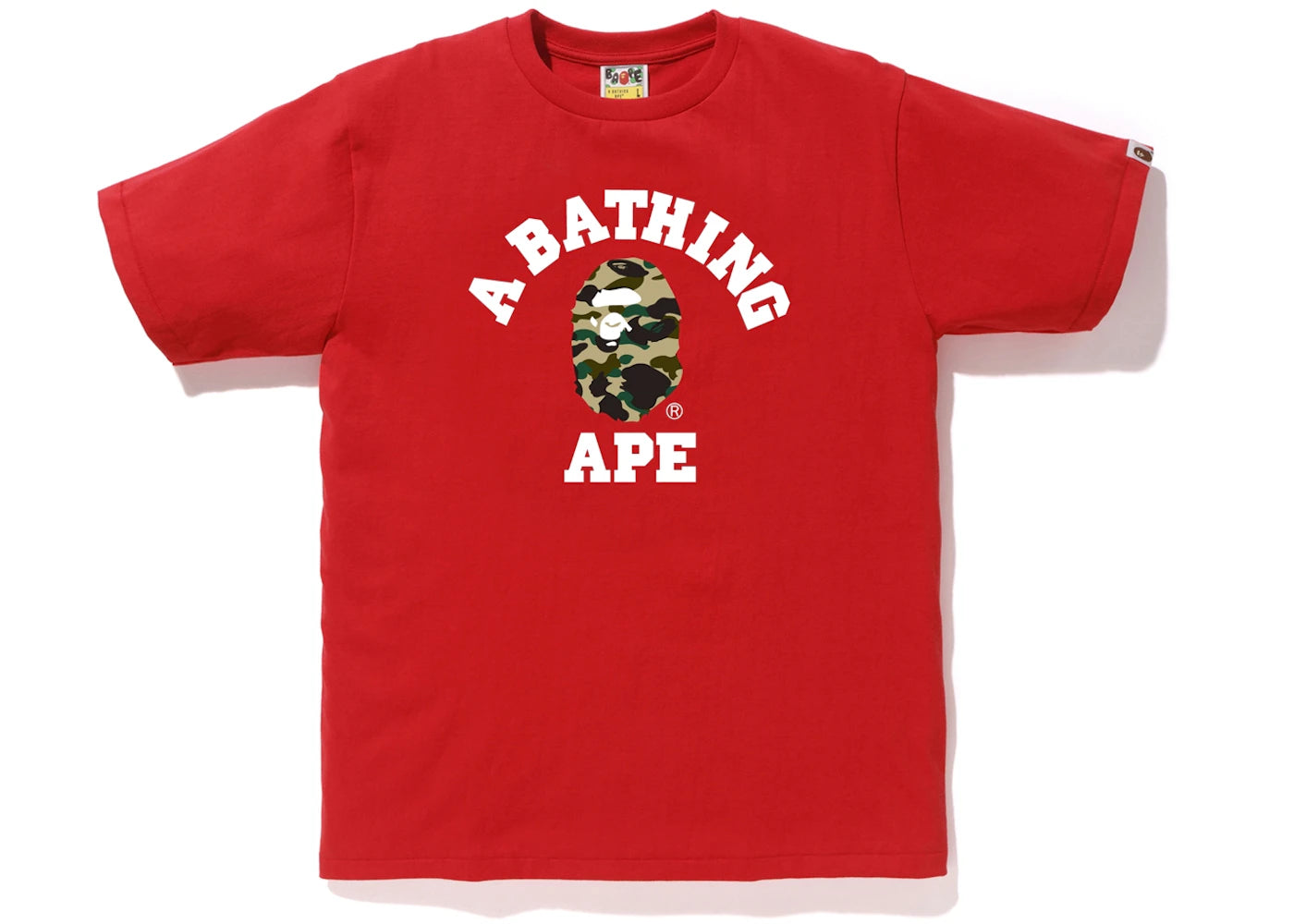 BAPE 1st Camo College Tee Red/Yellow