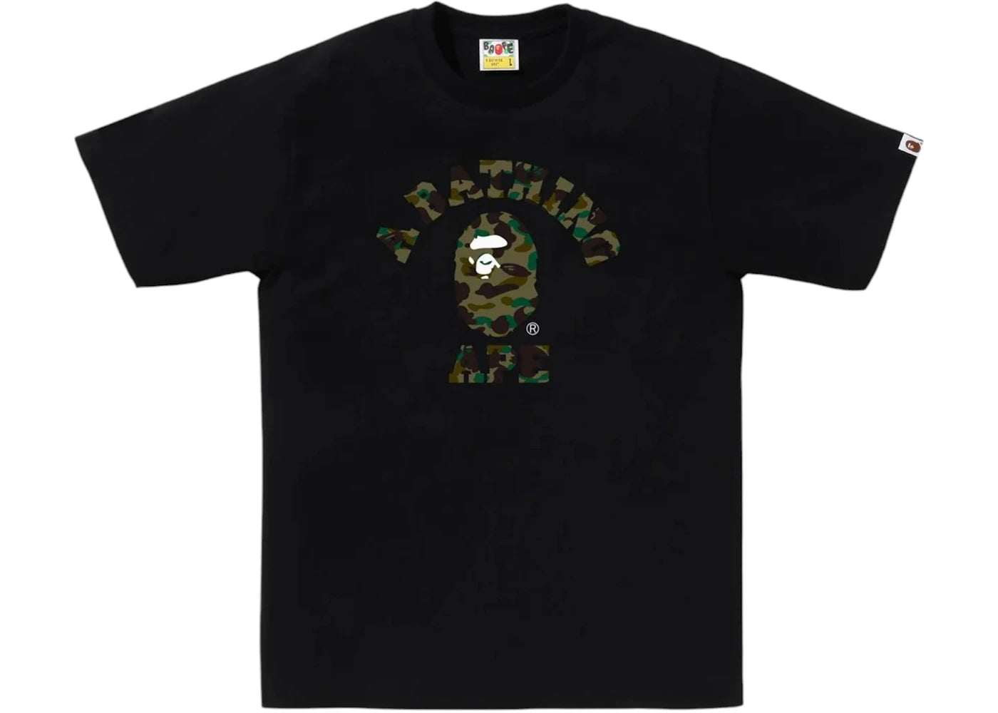 BAPE 1st Camo College Tee Tee Black/Green
