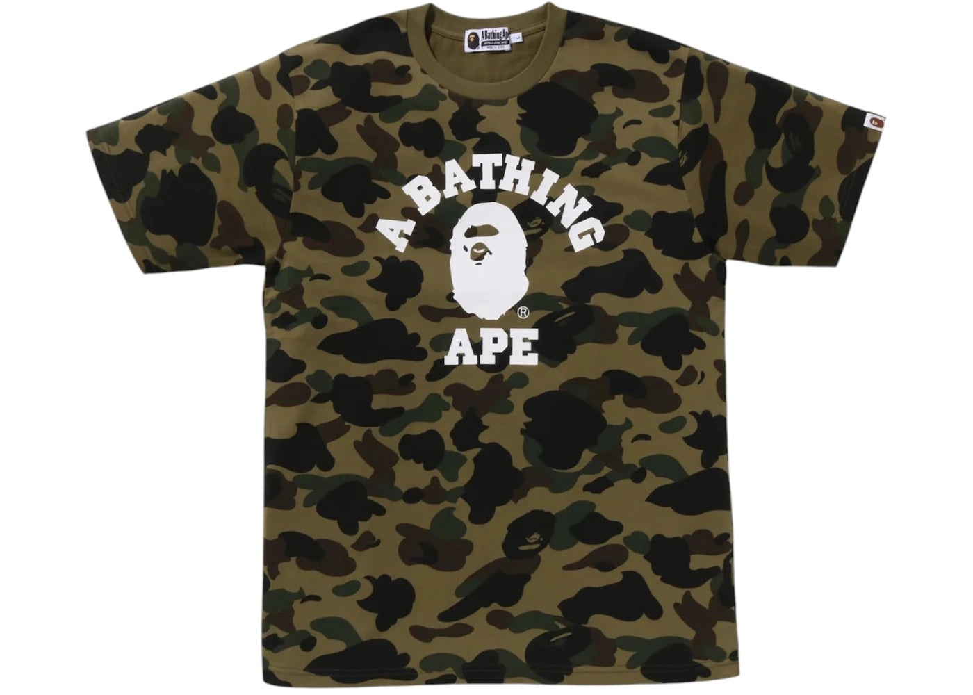 BAPE 1st Camo College Tee Tee Green