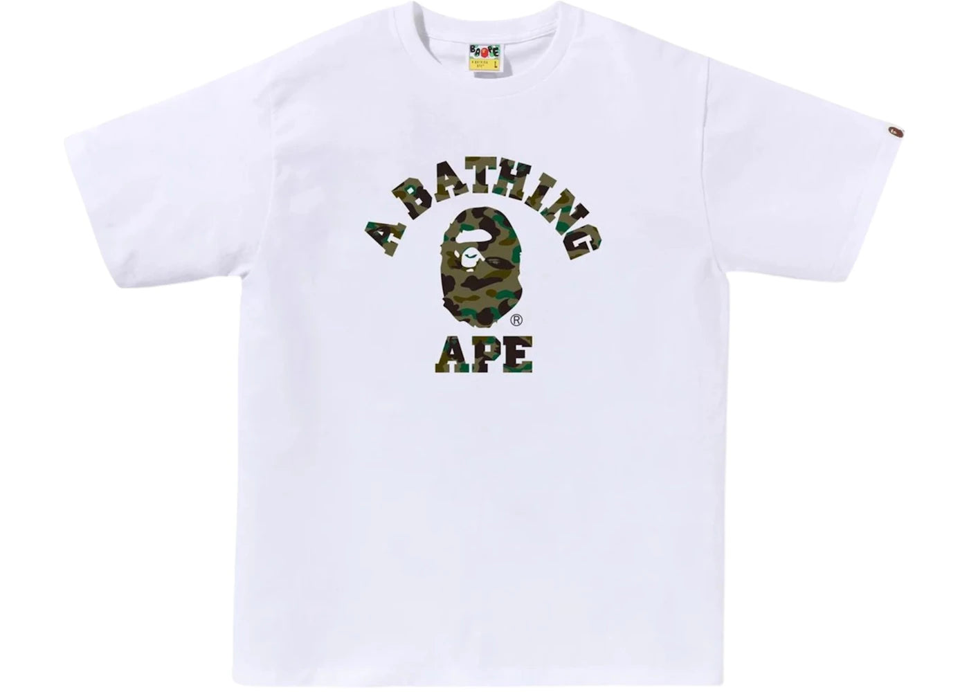 BAPE 1st Camo College Tee Tee White/Green