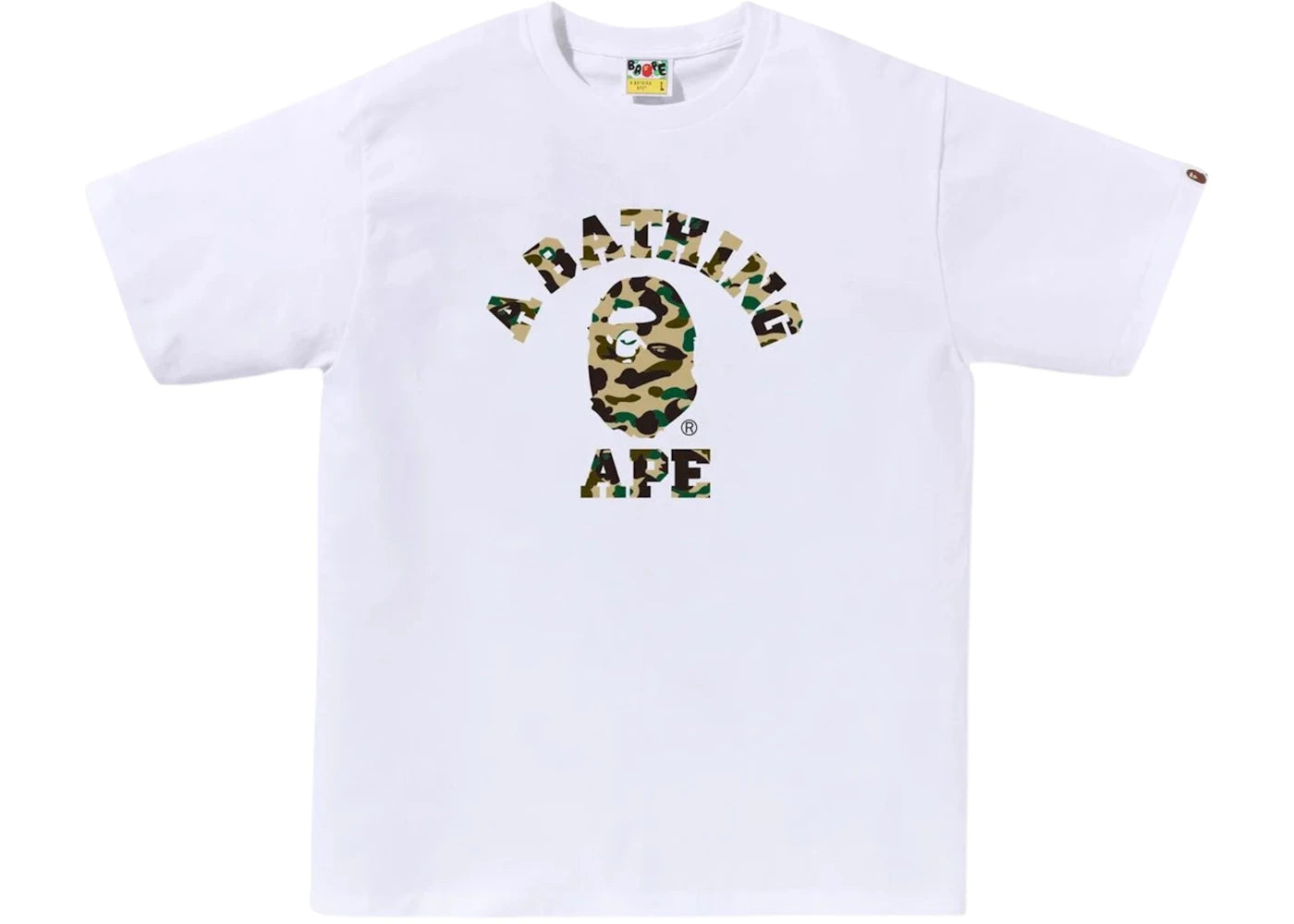 BAPE 1st Camo College Tee Tee White/Yellow