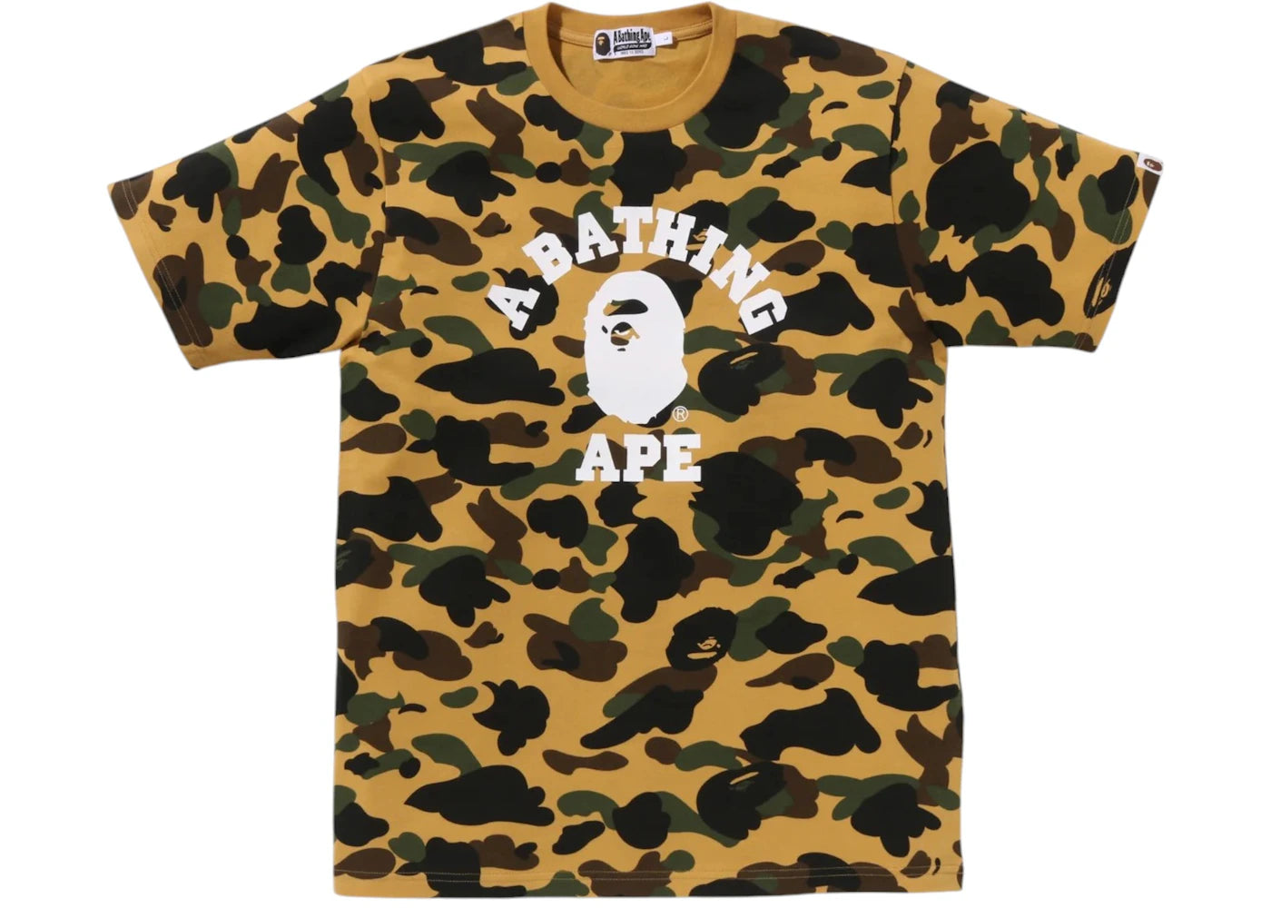 BAPE 1st Camo College Tee Tee Yellow
