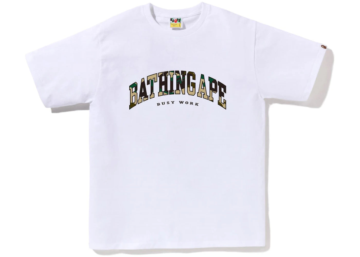 BAPE 1st Camo Logo Tee White Yellow