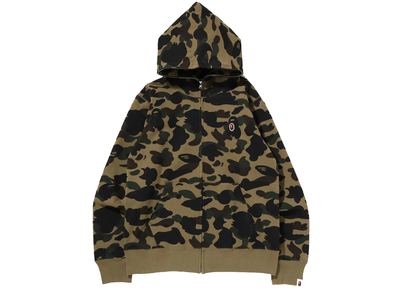 BAPE 1st Camo One Point Full Zip Hoodie Green