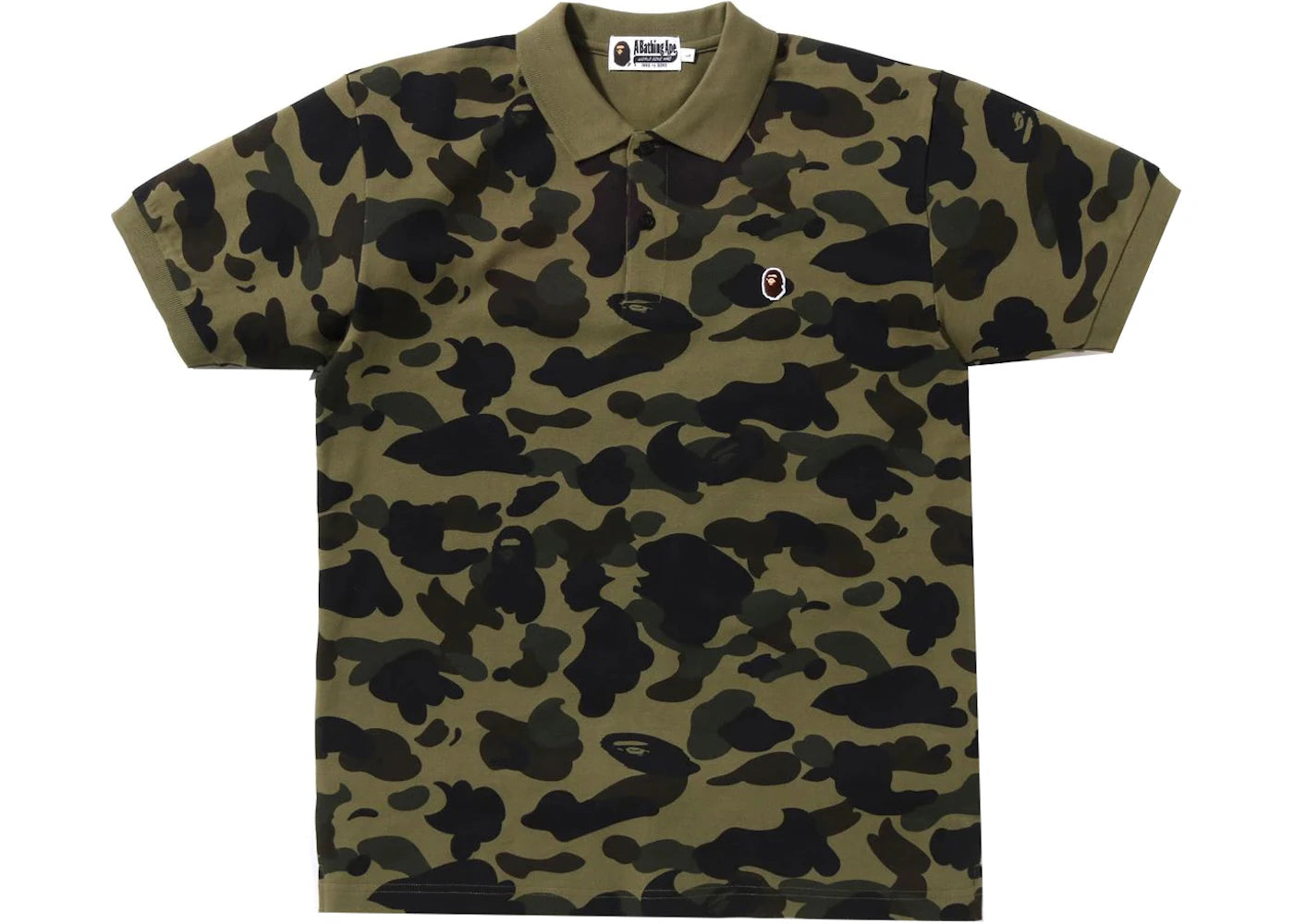 BAPE 1st Camo One Point Polo Green